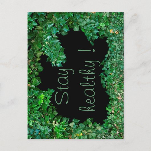 緑のツタで健康を保つ ポストカード (正面)