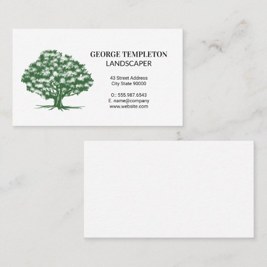 緑のツリーロゴ 名刺 (正面/裏面)