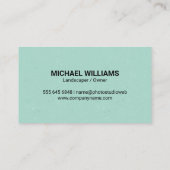 緑のツリーロゴ |造園 名刺 (裏面)