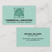 緑のツリーロゴ |造園 名刺 (正面/裏面)