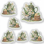 緑のティーポット シール (正面)