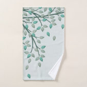 緑のティール(緑がかった色)はBathの浴室タオルセットを去ります バスタオルセット (ハンドタオル)