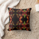 緑のティール（緑がかった色）青いトンボのパタ無地のーン クッション (ブランケット)