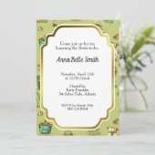 緑のティー＆ハニー ティータイム 招待状 (スタンド正面)