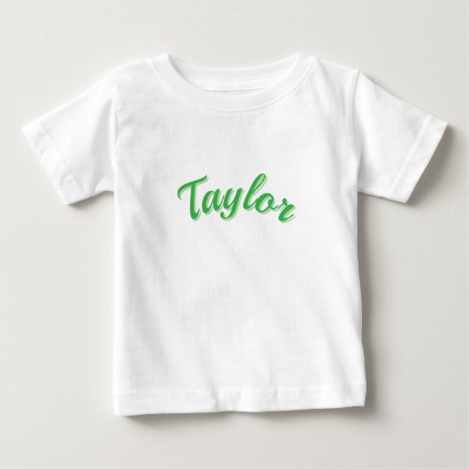 緑のテイラーという名前 ベビーTシャツ (正面)