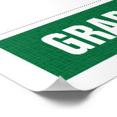 緑のテクスチモダンャ付き写真の卒業 ポスター (角)