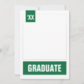 緑のテクスチモダンャ付き写真の卒業 招待状 (正面)