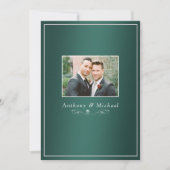 緑のテクスチャエレガントルックの背景ディバイダ 招待状 (正面)