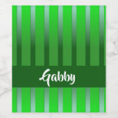 緑のテクスチャストライプパターン ワインラベル (シングルラベル)