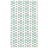 緑のテクスチャード手描きブライダル車 テーブルクロス (正面)