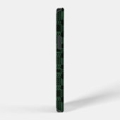 緑のテクスチャ正方形パターンCase-Mate iPhone ca iPhoneケース (右側面)