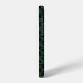 緑のテクスチャ正方形パターンCase-Mate iPhone ca iPhoneケース (左側面)