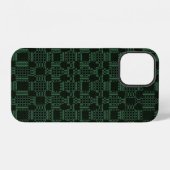 緑のテクスチャ正方形パターンCase-Mate iPhone ca iPhoneケース (裏面横)