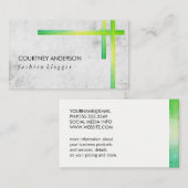 緑のテクスチャ表現バー/テクスチャ 名刺 (正面/裏面)