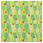 💚🐞🎾緑のテニスラケット、カスタムサイズ ファブリック (見本)