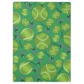 緑のテニス・ボールのラケットおよび網 クリップボード (裏面)