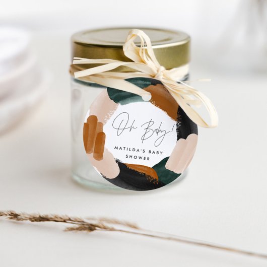 緑のテラコッタの水の色感謝していあなた赤んだシャワー フェイバータグ