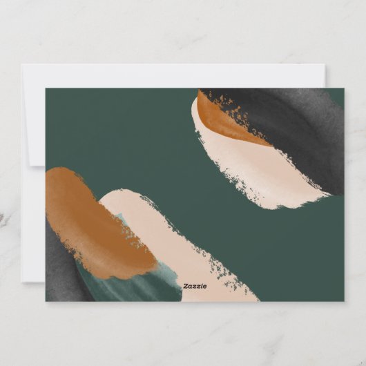 緑のテラコッタモダンミニマルの水彩写真 シーズンカード (裏面)