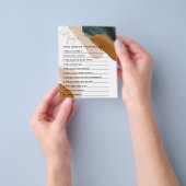 緑のテラコッタ水彩ベビーシャワーゲーム チラシ (手)