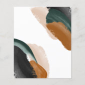 緑のテラコッタ水彩ベビーシャワーゲーム チラシ (裏面)