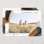 緑のテラコッタ モダン ミニマル 水彩写真 シーズンカード (正面/裏面)