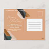 緑のテラコッタ モダン ミニマル 水彩写真 シーズンポストカード (裏面)