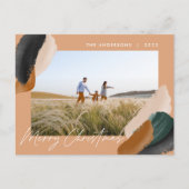 緑のテラコッタ モダン ミニマル 水彩写真 シーズンポストカード (正面)