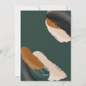 緑のテラコッタ モダン ミニマル 水彩 シーズンカード (裏面)