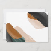 緑のテラコッタ 現代的 ミニマル 水彩写真 シーズンカード (裏面)