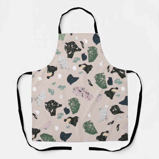 緑のテラゾパターン エプロン (正面)