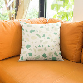 緑のテラゾパターン クッション