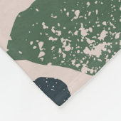 緑のテラゾパターン フリースブランケット (角)