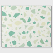 緑のテラゾパターン ラッピングペーパー (フラット)