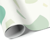 緑のテラゾパターン ラッピングペーパー (ロールコーナー)