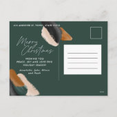 緑のテラモダンコタミニマルの水彩写真h シーズンポストカード (裏面)