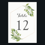 緑のテーブル番号カード金ゴールド幾何学枠 テーブルナンバー<br><div class="desc">緑のテーブル番号カードとモダン金ゴールド幾何学枠。</div>
