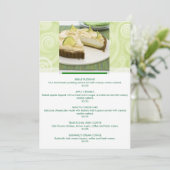 緑のテーマのカスタマイズ可能なデザートメニュー メニュー (スタンド正面)