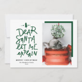 緑のデアサンタ 写真で説明する クリスマス (正面)