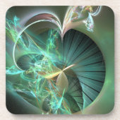 緑のディスク上にレーザー光を表示 コースター (正面)