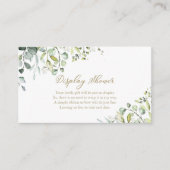 緑のディスプレイシャワー エンクロージャーカード (正面)