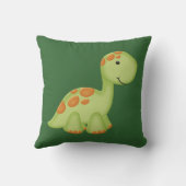 緑のディーノ(カスタマイズ可能な) クッション (裏面)