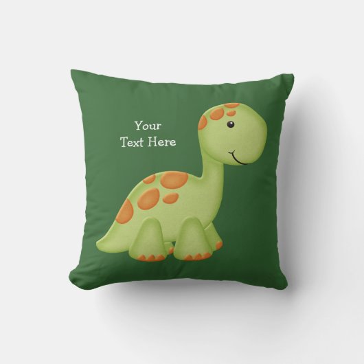 緑のディーノ(カスタマイズ可能な) クッション (正面)