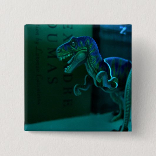 緑のディーノ 缶バッジ (正面)