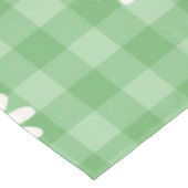 緑のデイジー格子状ギンガムチェック花模様 テーブルクロス (アングル)