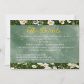 緑のデイジー風景詳細カード 招待状 (正面)