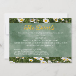 緑のデイジー風景詳細カード 招待状