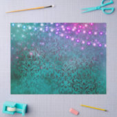 緑のデコパージ上のスクロールワークとライト 薄葉紙 (クラフト)