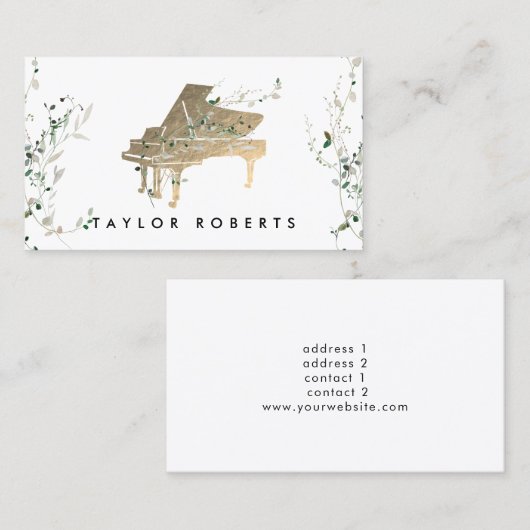 緑のデザイン 名刺 (正面/裏面)