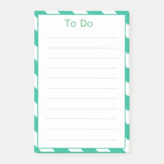 緑のデッキチェストライプアの作業リスト ポストイット (正面)