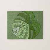 緑のデニム ジグソーパズル (横)